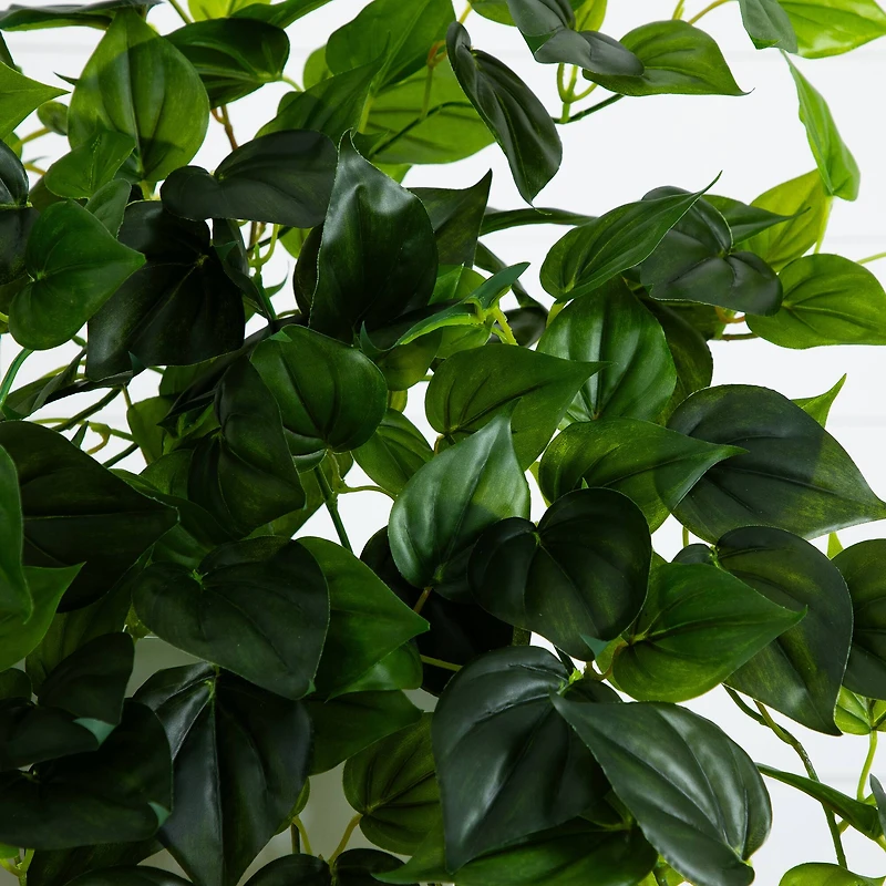 32" UV Resistant Artificial Philodendron Hanging Plant, 2ct.