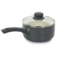 Oster Ridge Valley 2.5qt. Gray Nonstick Aluminum Saucepan with Lid