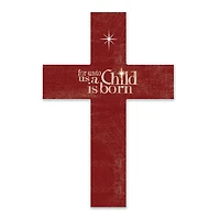 Unto Us a Child is Born 11" x 16" Wood Cross