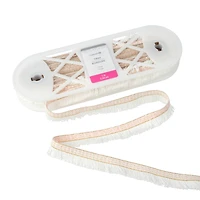 1" Pink, White & Gold Fringe Trim by Celebrate It®