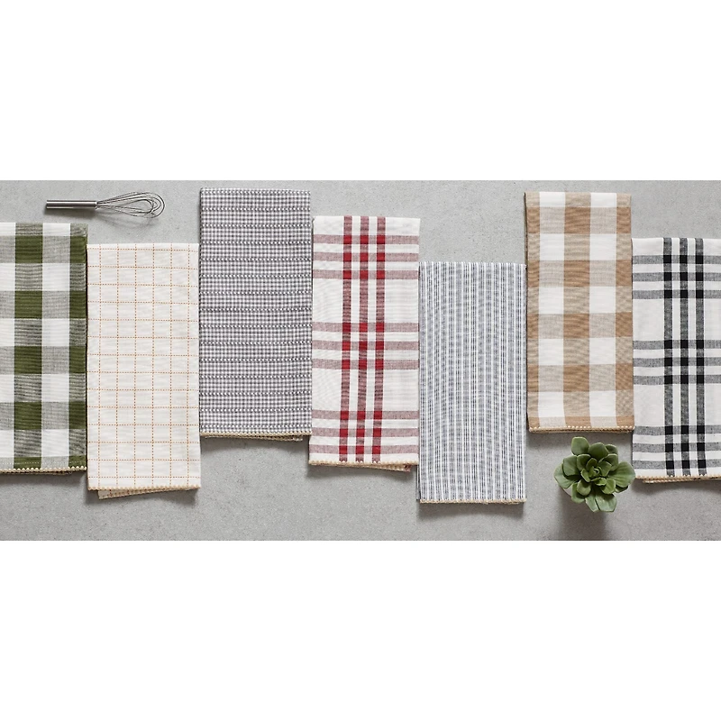 DII® Black Farmhouse Woven Dishtowel Set