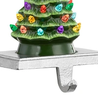 Green Tree Illuminated Stocking Hanger