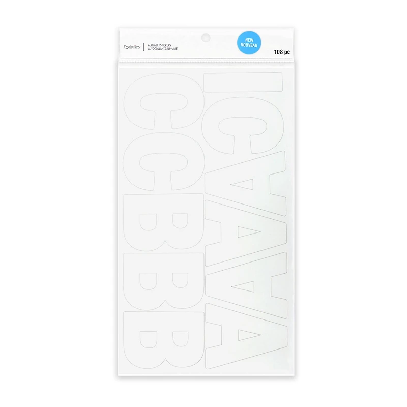 White Alphabet Stickers by Recollections™ 