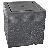 Design Toscano Modern Cube Bubbling Garden Fountain