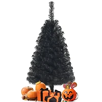 Costway 3ft. Unlit Matte Black Artificial Christmas Tree