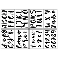Alphabet Brush Letters Stencils, 7" x 10" by Craft Smart®