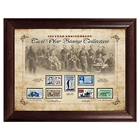 Framed 150 Year Anniversary Civil War Stamp Collection