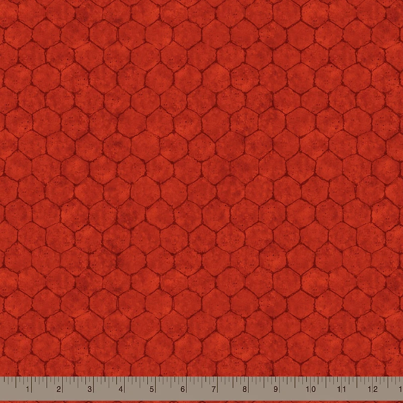 Springs Creative Crown Roost Red Chicken Wire Cotton Fabric