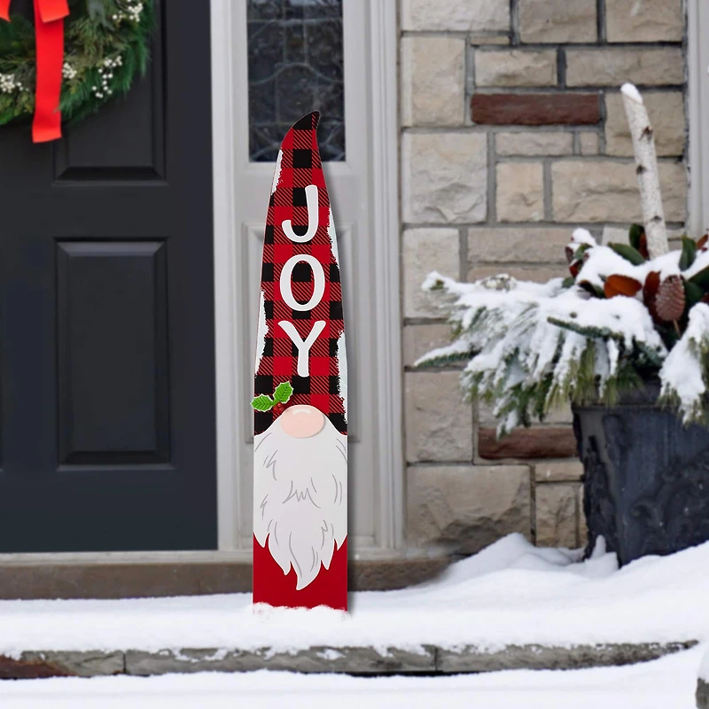 Glitzhome® 42" Christmas Gnome Wooden Porch Sign