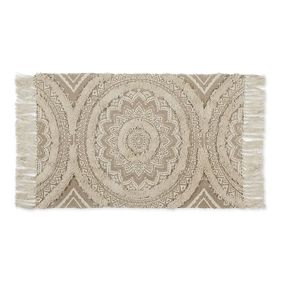 DII® Printed Natural Hand-Loomed Shag Rug