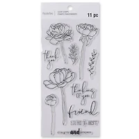 Peony Sentiment Clear Stamp Set by Recollections™