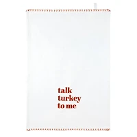 Talk Turkey to Me Embroidered Tea Towel by Makery™