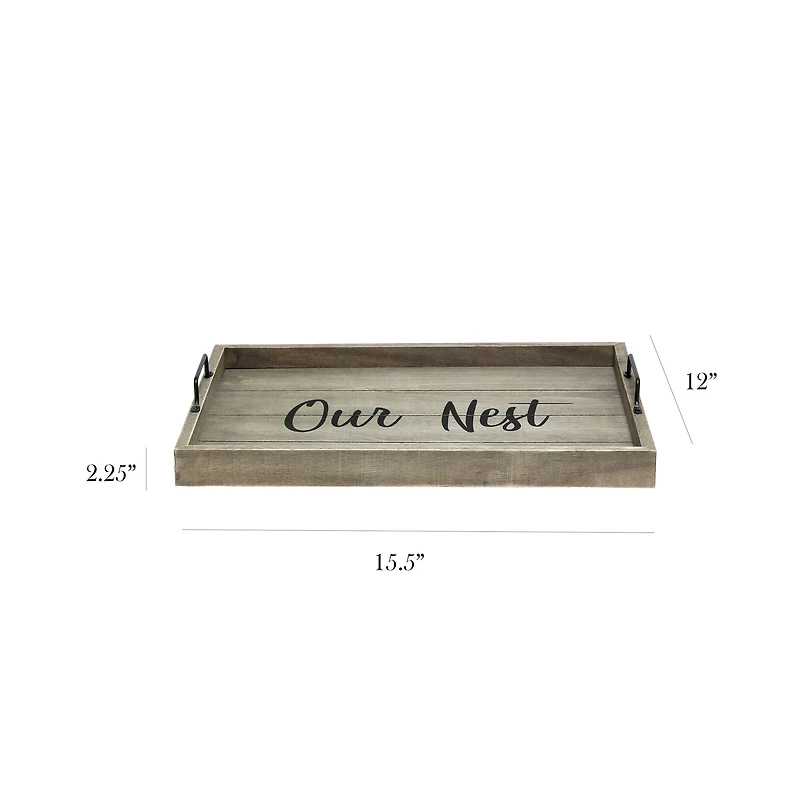 Elegant Designs™ 15.5" Our Nest Serving Tray with Handles