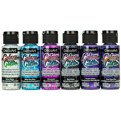 DecoArt® Galaxy Glitter™ 6 Color Out of this World Paint Set