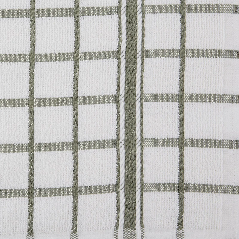 DII® Artichoke Windowpane Terry Dishtowels, 4ct.