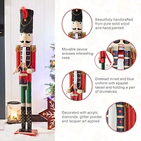 Glitzhome® 42" Wooden Christmas Soldier Nutcracker