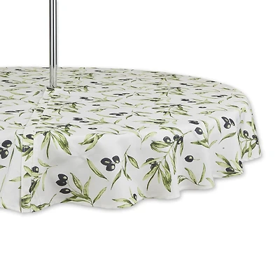 Olives Print Outdoor Tablecloth with Zipper