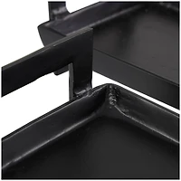 Black Modern Aluminum Nesting Tray Set