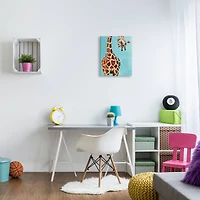 Stupell Industries Curious Giraffe Chewing Leaves Canvas Wall Art