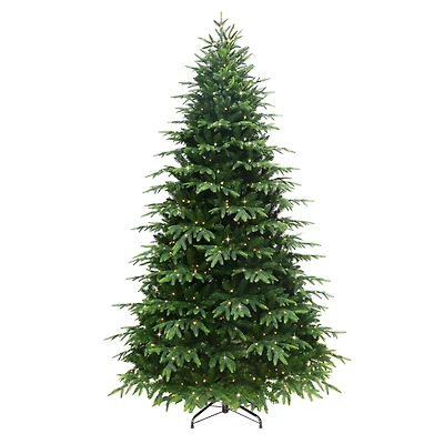 7.5ft. Pre-Lit Rutland Spruce Artificial Christmas Tree, Dual Color Lights