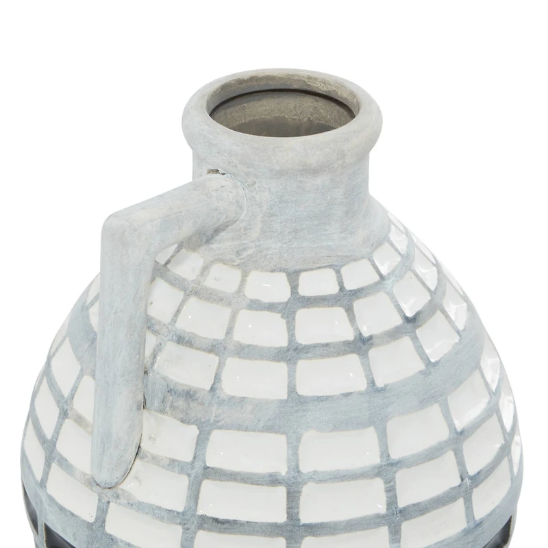 Gray Ceramic Coastal Vase Set