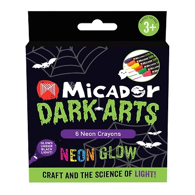 Micador® Dark Arts 6 Color Neon Glow Crayon Set
