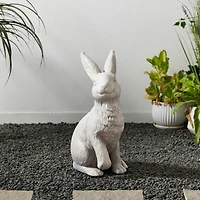 Glitzhome® 18" MGO Sitting Rabbit Garden Statue