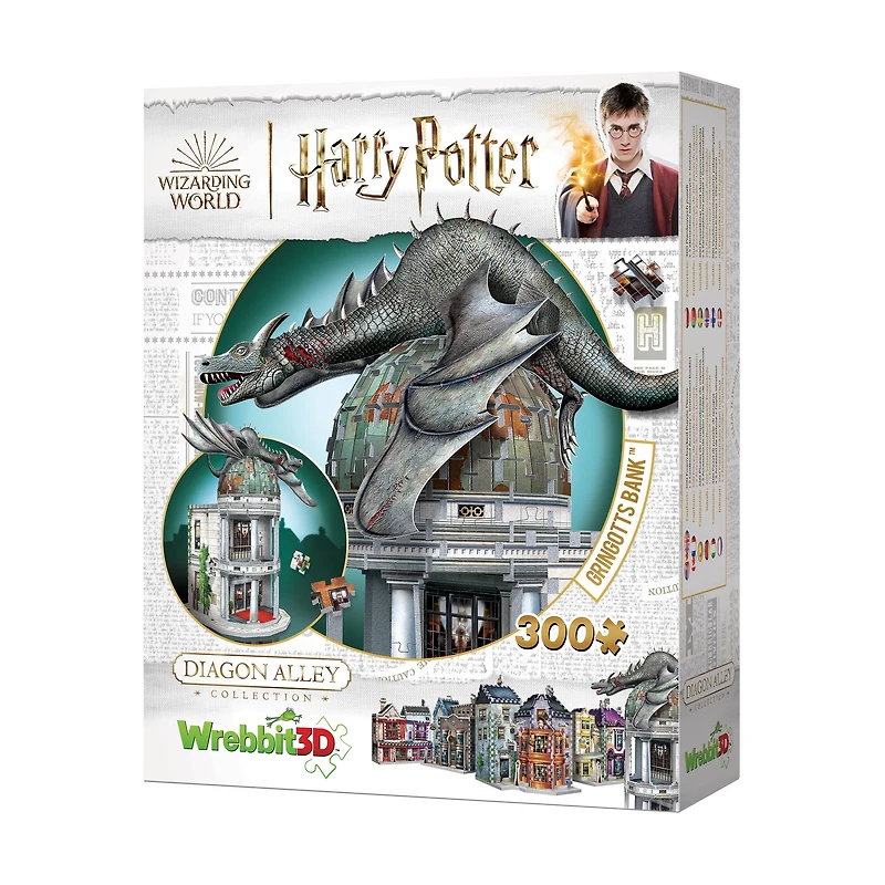 Harry Potter Diagon Alley Collection - Gringotts Bank 3D Puzzle: 300 Pcs