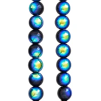 12 Packs: 2 ct. (24 total) Black Aurora Borealis Round Glass Beads, 10mm by Bead Landing™