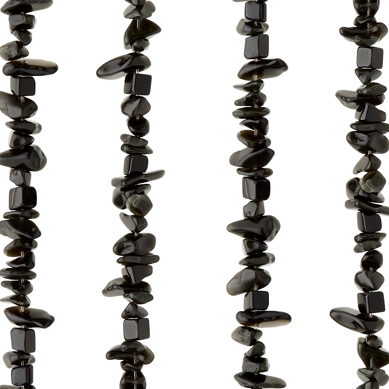12 Packs: 4 ct. (48 total) Black Quartz Chip Beads by Bead Landing®