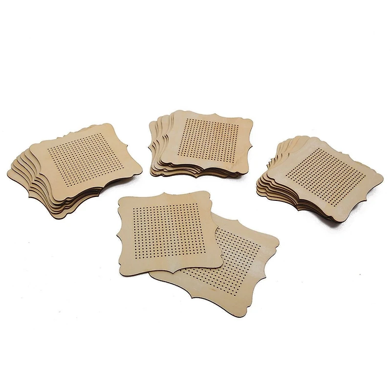 S&S Worldwide® 6.5" x 6.5" Unfinished Wood Stitching Plaque, 24ct.