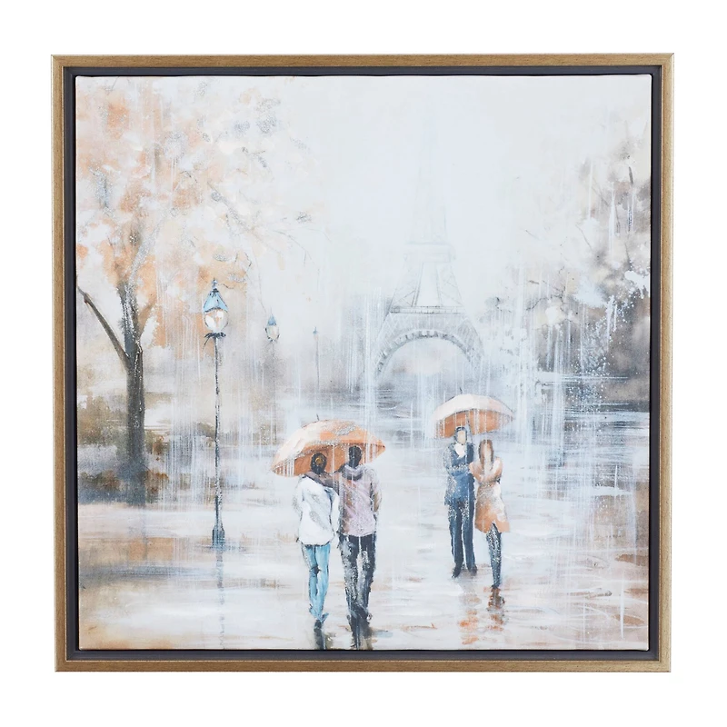 Multi Polystone Transitional Framed Wall Art, 24" x 24"