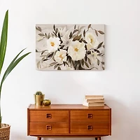 Large Neutral Florals 24" x 16" Canvas Wall Art