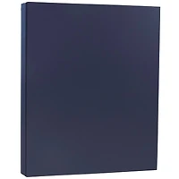 JAM Paper Navy Blue Matte 8.5" x 11" 80lb. Cardstock, 250 Sheets