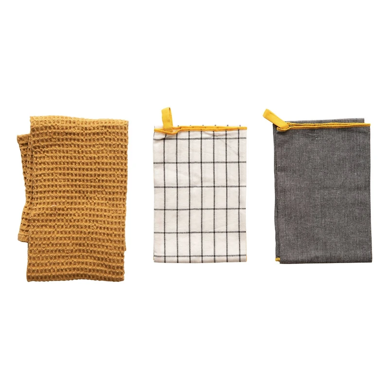 Multi Cotton Tea Towels Set, 3ct.