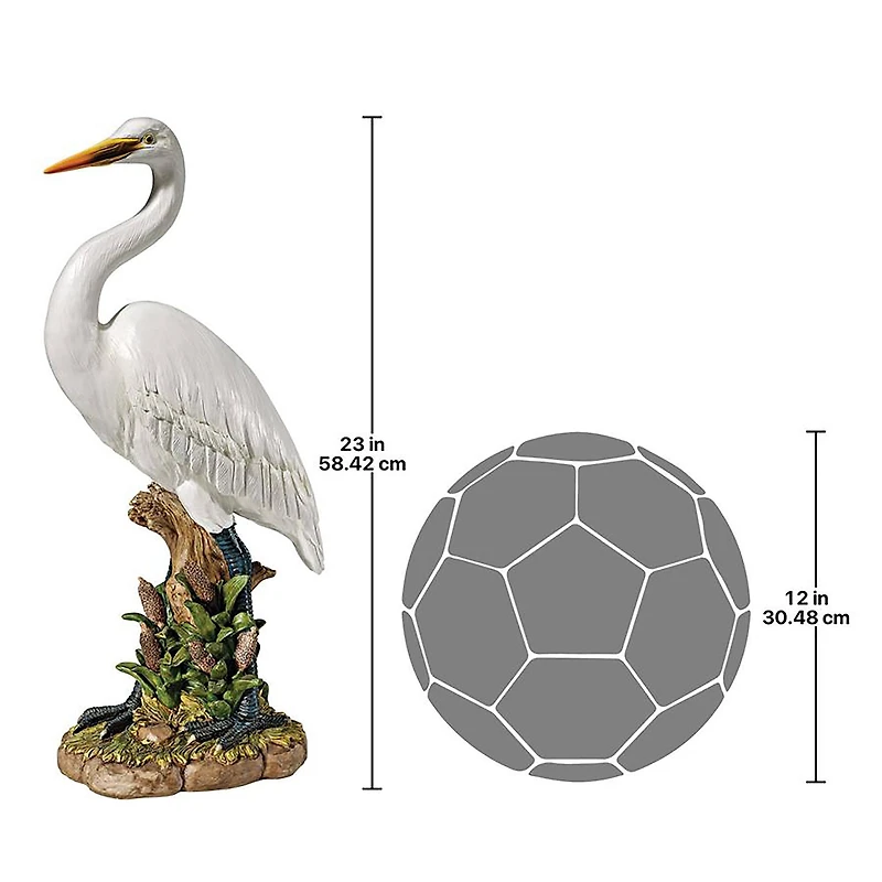 Design Toscano 23" Great White Egret Statue