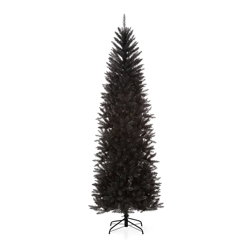 7.5ft. Unlit Black Tinsel Artificial Christmas Tree