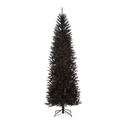 7.5ft. Unlit Black Tinsel Artificial Christmas Tree