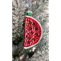 Wizardi 12" Glass Watermelon Slice Christmas Ornament
