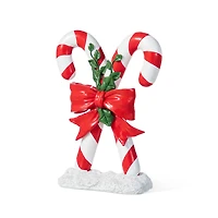Glitzhome® 10" Christmas Resin Candy Cane Table Decor