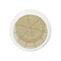 Household Essentials 24.5" White Woven Pedestal