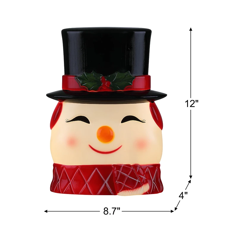 Mr. Christmas 12" Snowman Blow Mold Lit Tree Topper