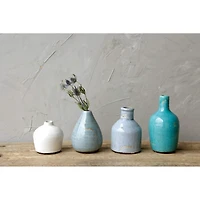 Hello Honey® Blue & Ivory White Terra Cotta Vase Set
