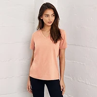 BELLA+CANVAS® Women's Relaxed V-Neck Heather T-Shirt