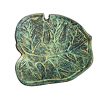 10" Green Leaf Shaped Decorative Accent Tray