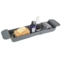Bath Bliss Gray Expandable Non-Slip Bathtub Caddy