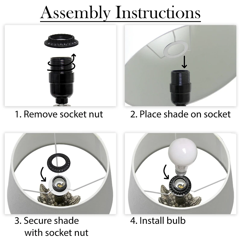 Simple Designs™ 20" Brown and White Owl Table Lamp with Shade