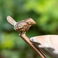 Glitzhome® 19.5" Multi-Functional Faux Copper Patina Finish Bird Feeder