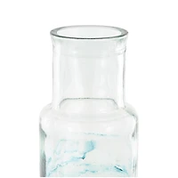 Blue Abstract Ombre Recycled Glass Vase