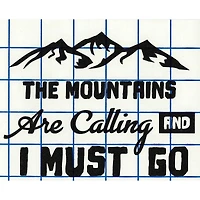 Leisure Arts® Vinyl Matte Black The Mountains Are Calling Decal